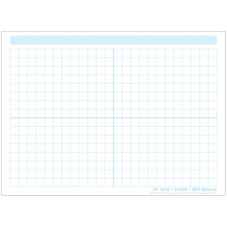 Smart Poly Single Sided PosterMat Pals, 1/2in Grid Blocks, 13 X 9.5